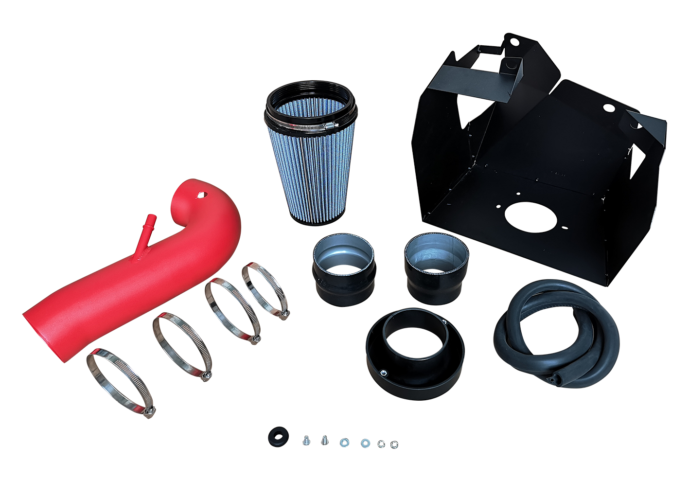 AF Dynamic Air Intake Kit with head shield and Red Piping 1920-DR-HS-R