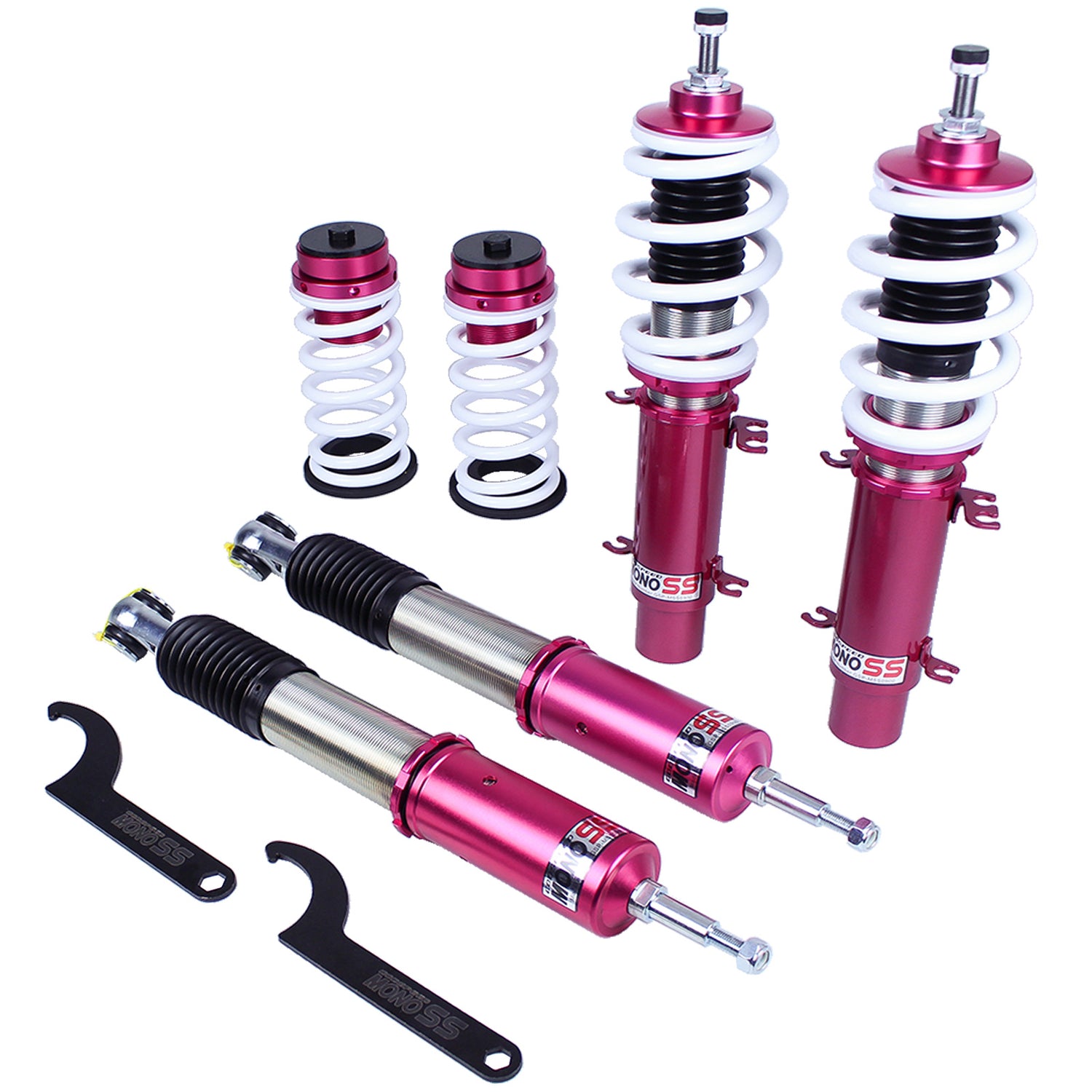 Godspeed MSS0900-A MonoSS Coilover Lowering Kit, Fully Adjustable, Ride Height, Spring Tension And 16 Click Damping, Volkswagen Golf(MK4) 1999-05