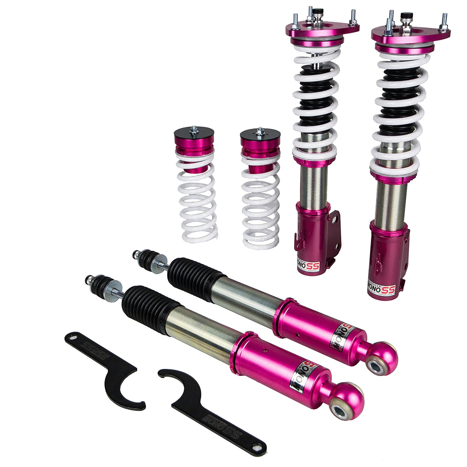 Godspeed MSS0760-B MonoSS Coilover Lowering Kit, Fully Adjustable, Ride Height, Spring Tension And 16 Click Damping, Scion XA(NCP31) 2004-06
