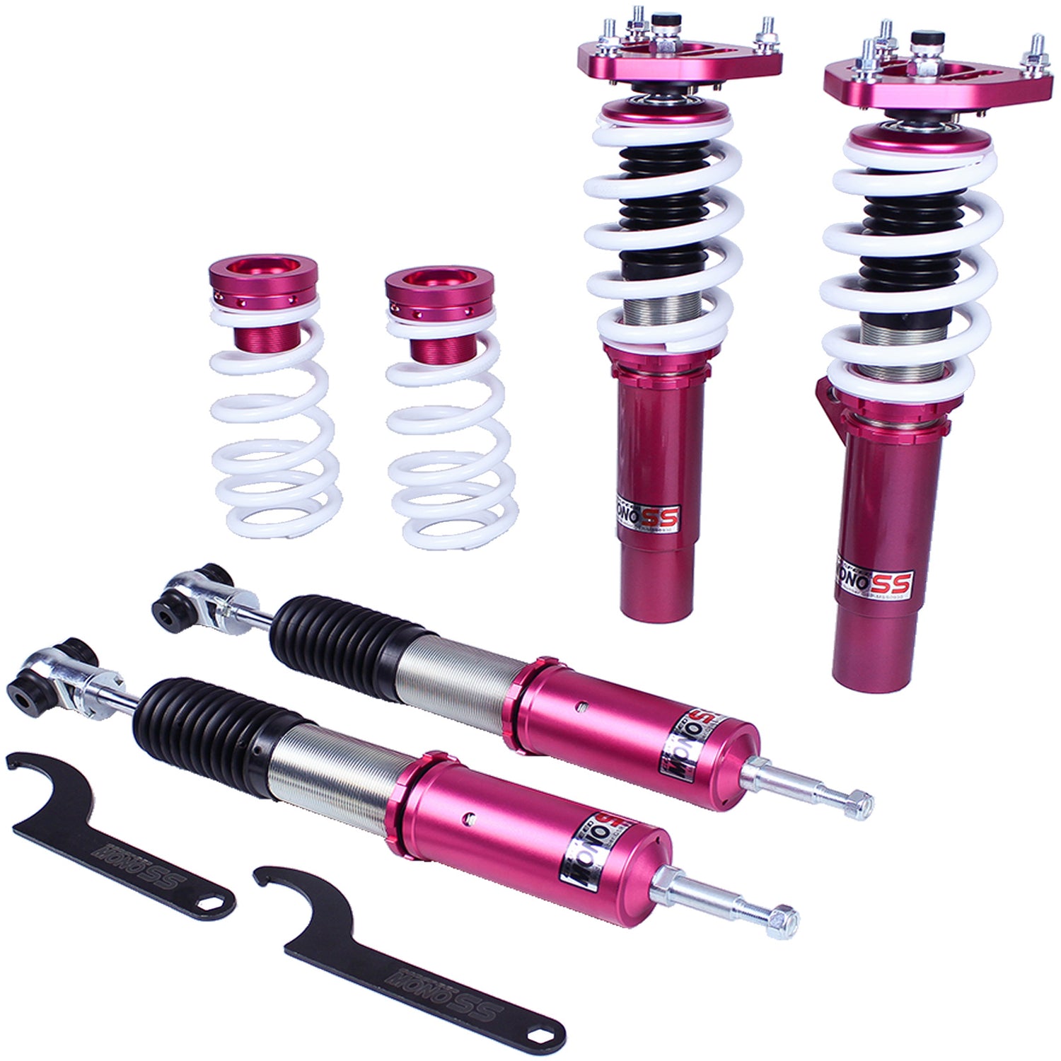 Godspeed MSS0930-C MonoSS Coilover Lowering Kit, Fully Adjustable, Ride Height, Spring Tension And 16 Click Damping, Volkswagen Golf R(MK7) 2015-UP