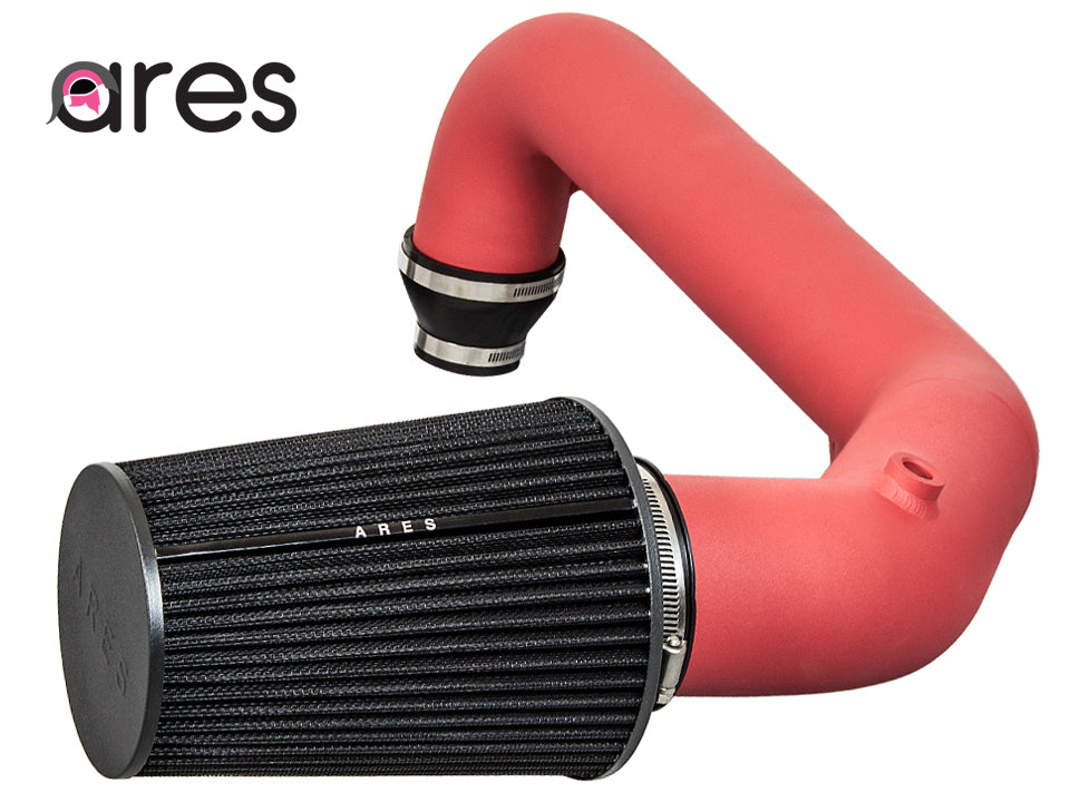 Red Air Intake Kit + Filter Combo BLUE Compatible With 15-17 Ford Mustang 2.3L Turbo EcoBoost