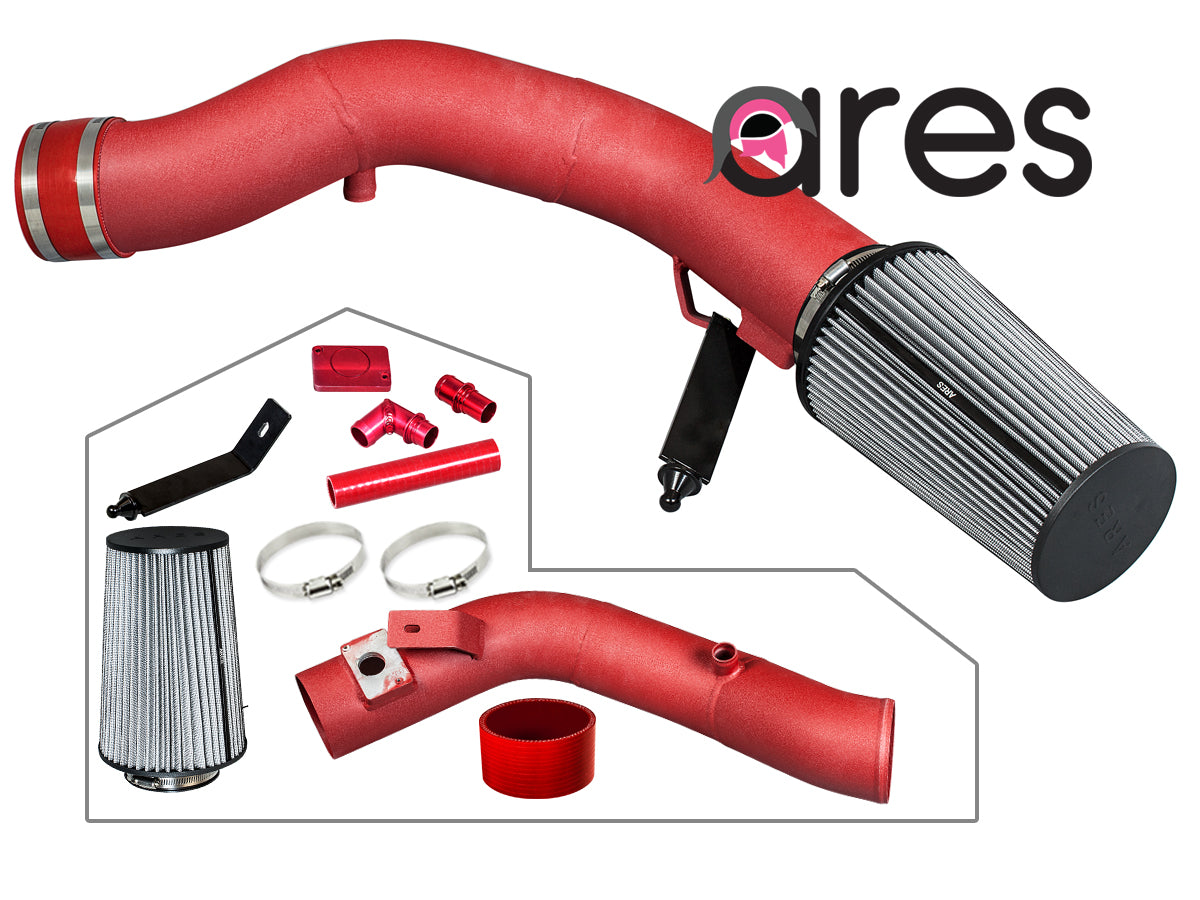Ares 3.5" RED Heat Shield Cold Air Intake ACI-FD-19RK