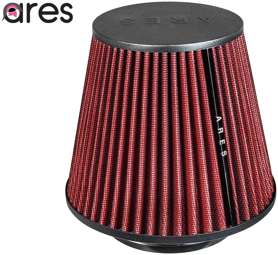 Ares RED 4" 102mm Inlet Universal Truck Cone Dry Air Intake Filter NEW