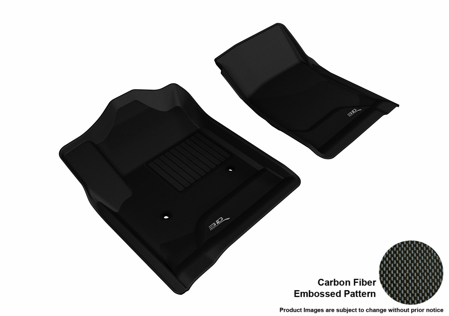 3D MAXpider L1CH05611509 Compatible for Chevrolet SILVERADO 1500/ 2500HD/ 3500HD REGULAR CAB/ Compatible for GMC SIERRA 1500/ 2500HD/ 3500HD REGULAR CAB 2014-2018 KAGU BLACK R1 (2 PCS)