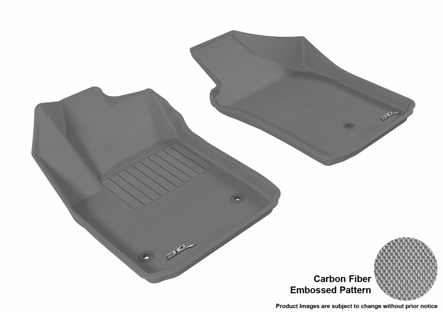 3D MAXpider L1FA00311501 Compatible for Fiat 500/ 500e 2012-2018 KAGU GRAY R1