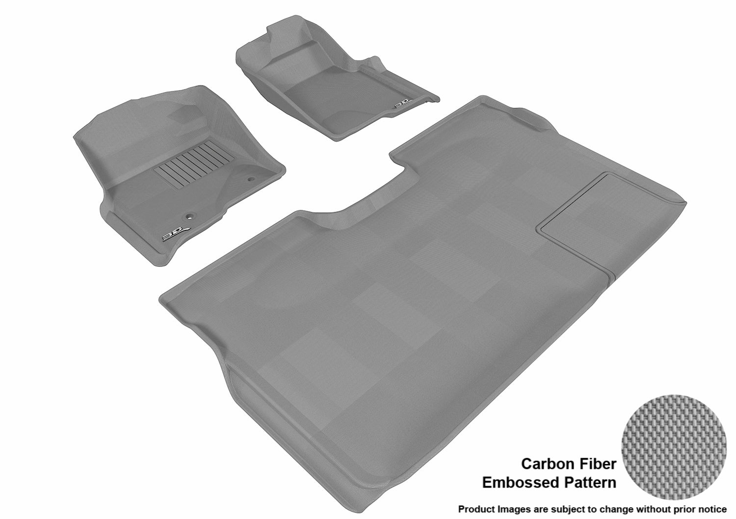 3D Floor Mat For FORD F-150 2009-2010 SUPERCAB KAGU BLACK R1 R2