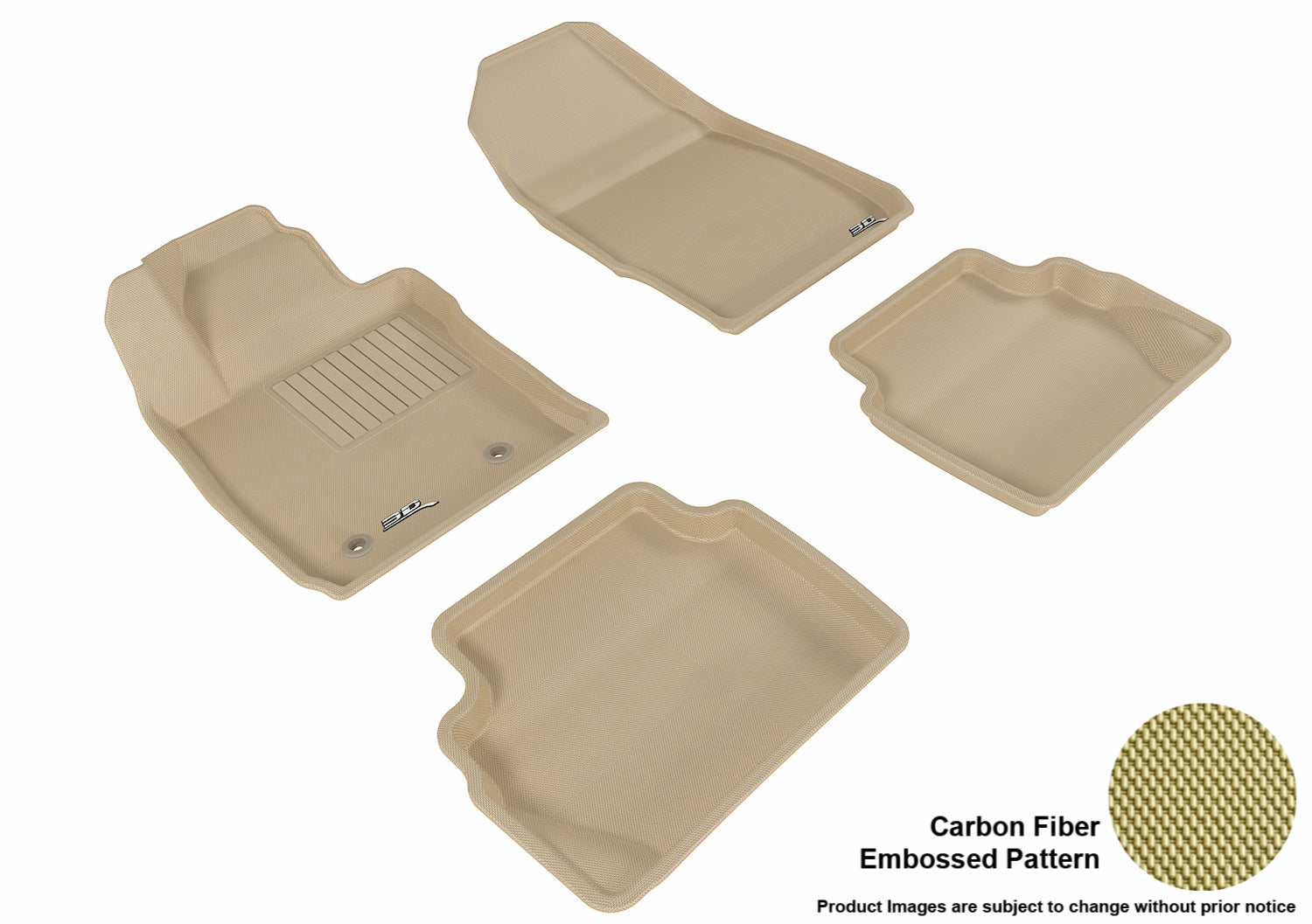 3D MAXpider L1FR08001502 Compatible for Ford FIESTA 2011-2019 KAGU TAN R1 R2