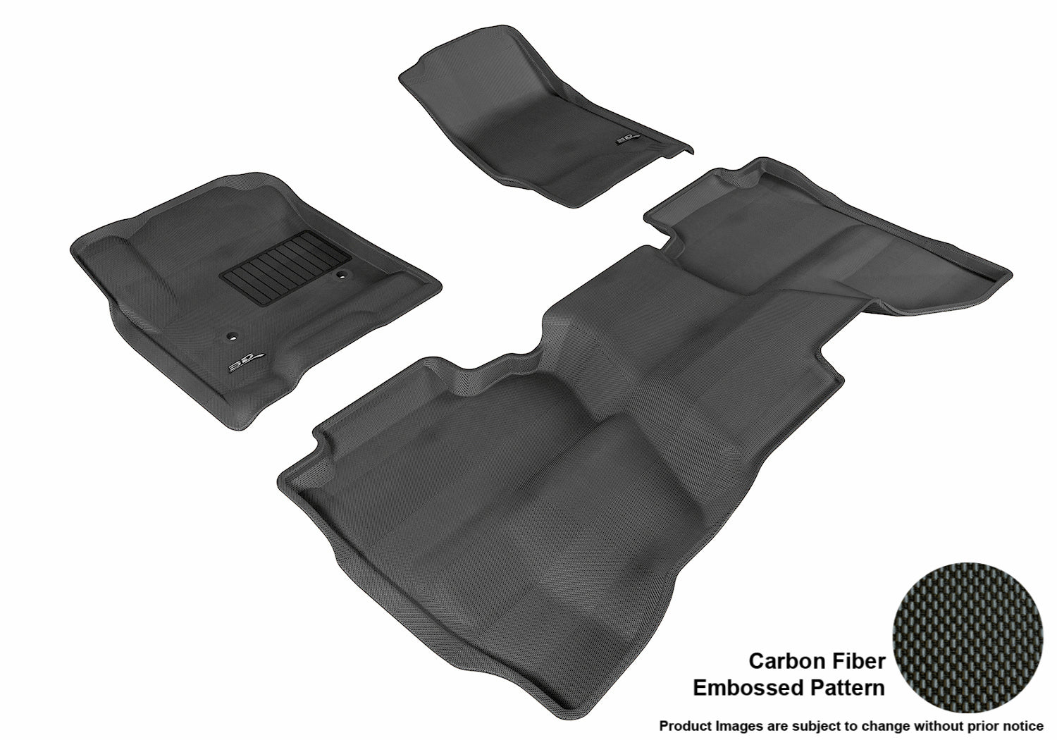 3D MAXpider L1GM01101509 Compatible for GMC SIERRA 1500 DOUBLE CAB 2014-2018/ 2500HD/ 3500HD DOUBLE CAB 2015-2019/ SIERRA 1500 LIMITED 2019 KAGU BLACK R1 R2