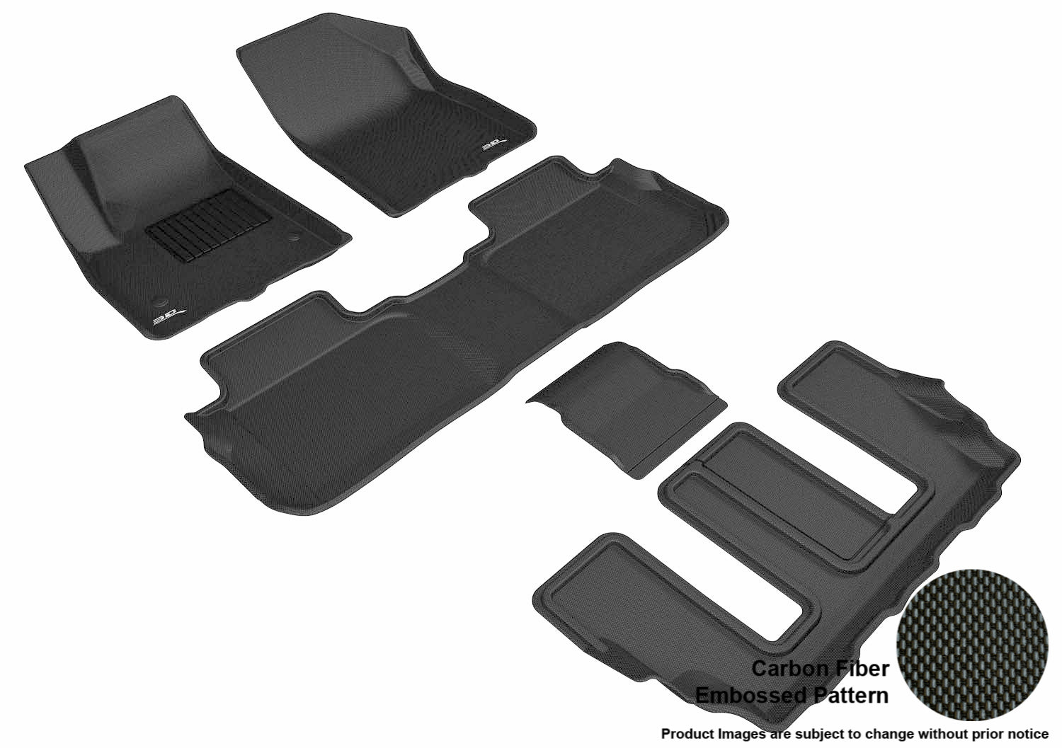 3D MAXpider L1GM02201509 Compatible for GMC ACADIA WITH BUCKET 2ND ROW 2017-2019 KAGU BLACK R1 R2 R3
