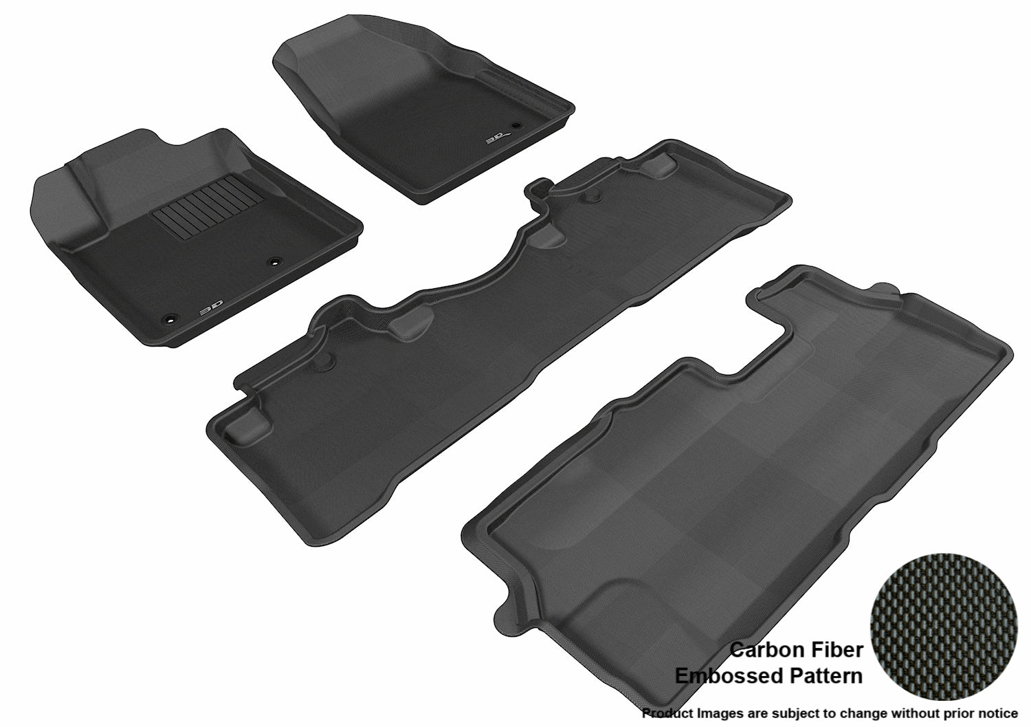3D MAXpider L1HD05801509 Compatible for Honda PILOT 2009-2015 KAGU BLACK R1 R2 R3