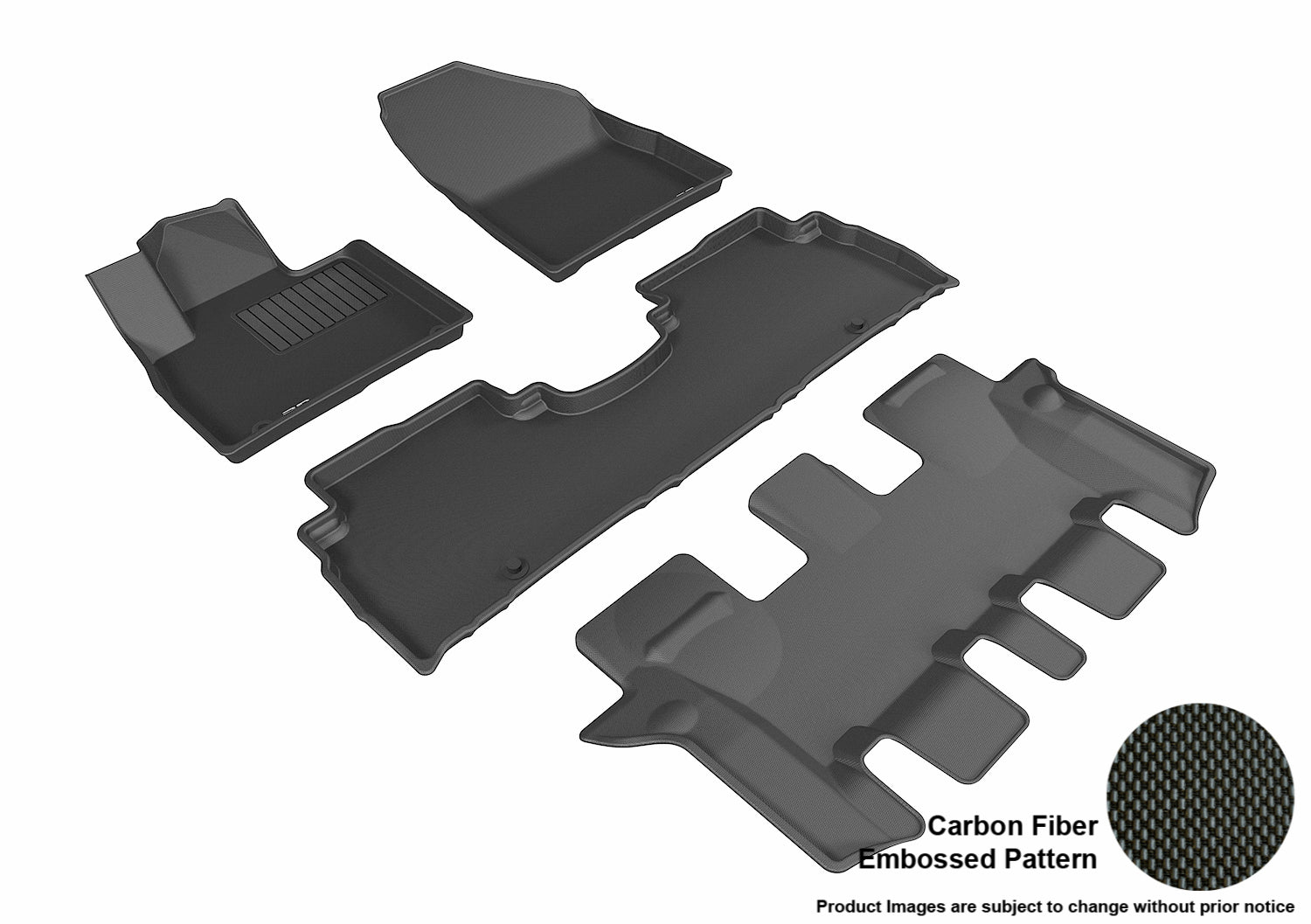 3D MAXpider L1KA03001509 Compatible for KIA SORENTO 7-SEAT 2016-2019 KAGU BLACK R1 R2 R3