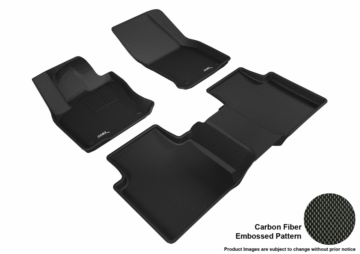3D MAXpider L1VW08301509 Compatible for VOLKSWAGEN TIGUAN 5 SEATS 2018-2019 KAGU BLACK R1 R2