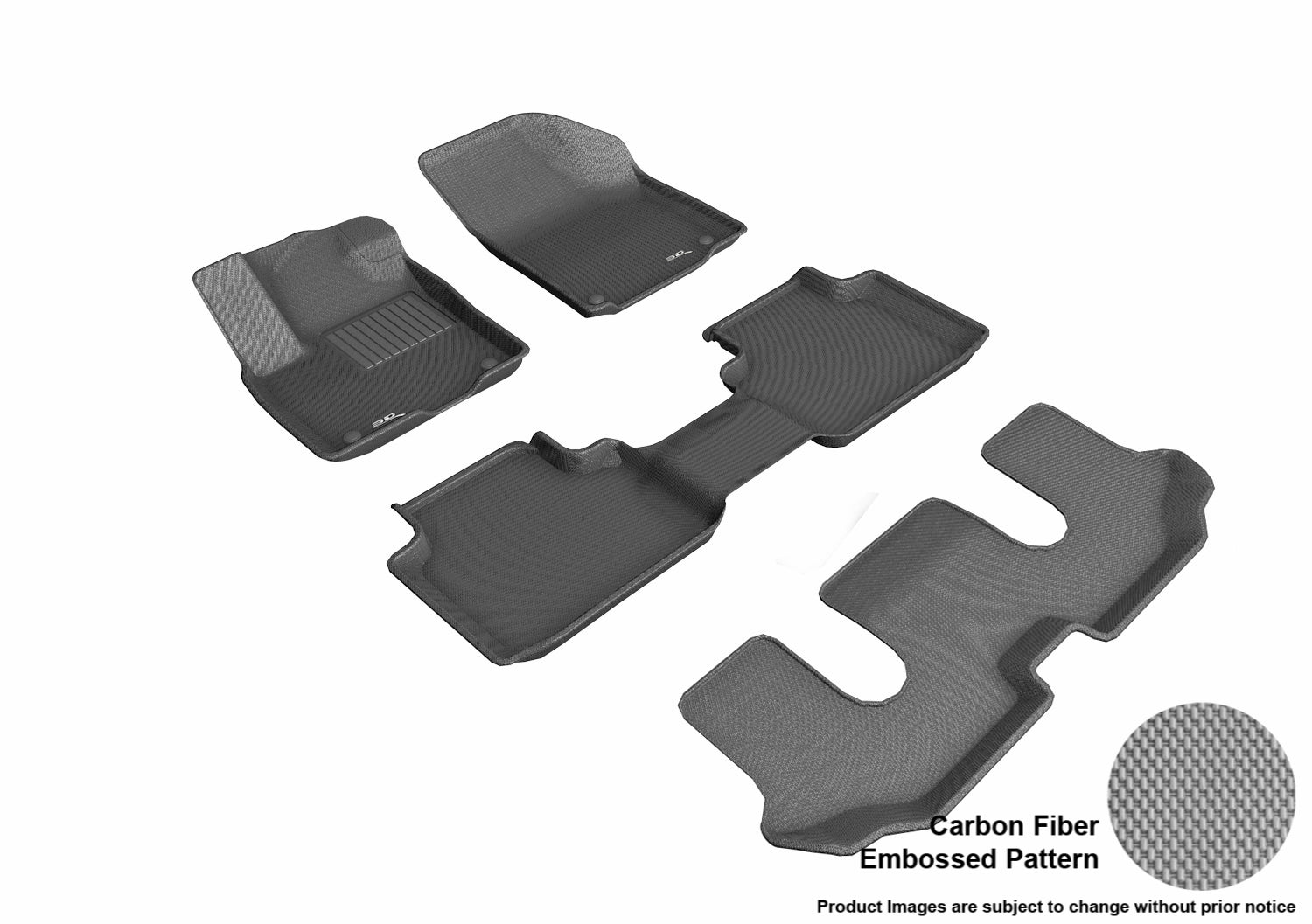 3D MAXpider L1VW08801501 Compatible for VOLKSWAGEN ATLAS WITH BUCKET 2ND ROW 2018-2019 KAGU GRAY R1 R2 R3