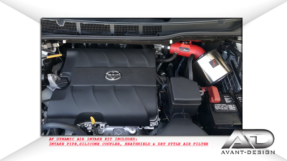 AF Dynamic 3" PIPE COLD AIR INTAKE RED 2011-2016 Toyota Sienna SE V6 3.5L 3.5