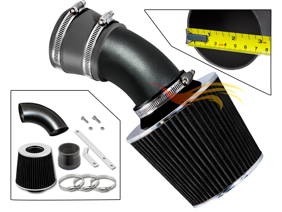 ARES Ares Motorsports MATTE BLACK PIPE GRAY - SHORT RAM INTAKE Compatible For 98-05 BMW E46 3-SERIES VCWSI-BM-V03GYB