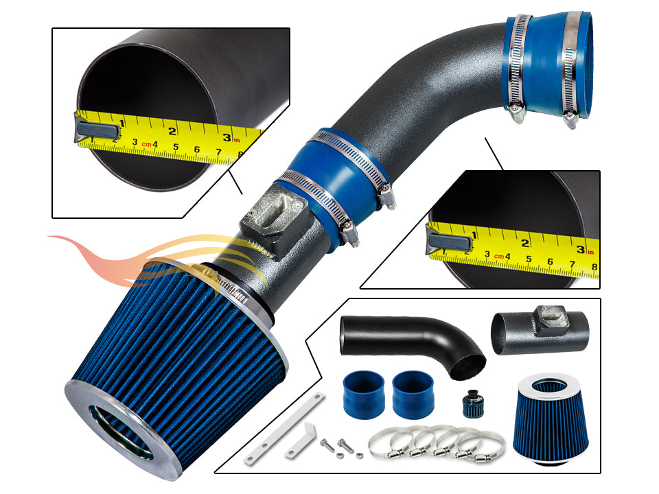 ARES MATTE BLACK PIPE BLUE - SHORT RAM INTAKE Compatible For 08-12 CHEVY COLORADO/GMC CANYON…