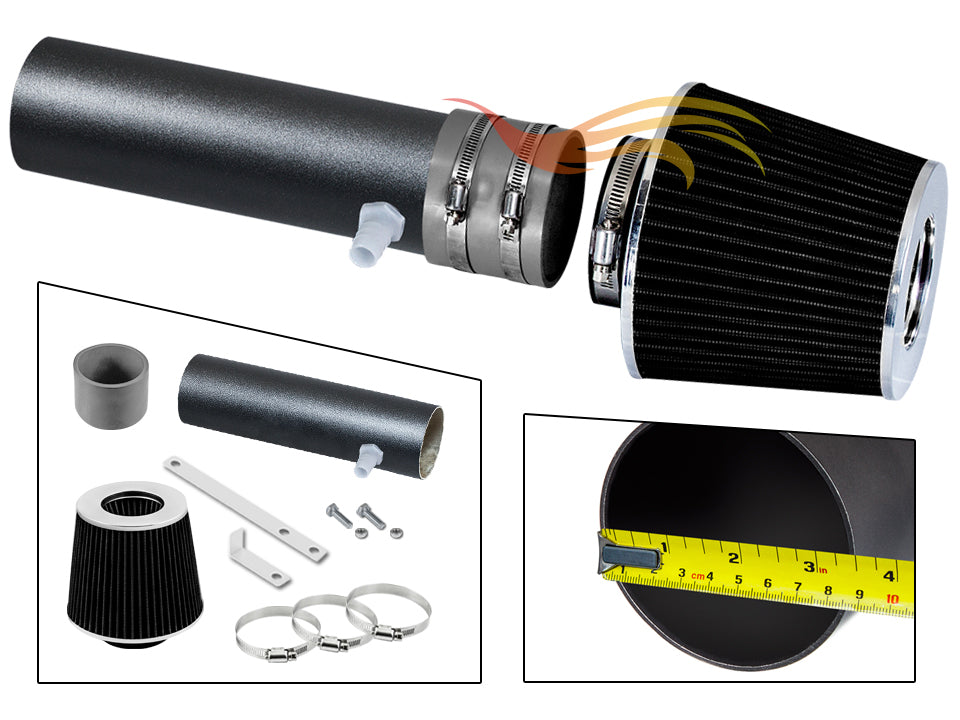 ARES MATTE BLACK PIPE GRAY - SHORT RAM INTAKE Compatible For 94-96 Chevy IMPALA/CAPRICE/ROADMASTER ASI-CH-AR16GYB