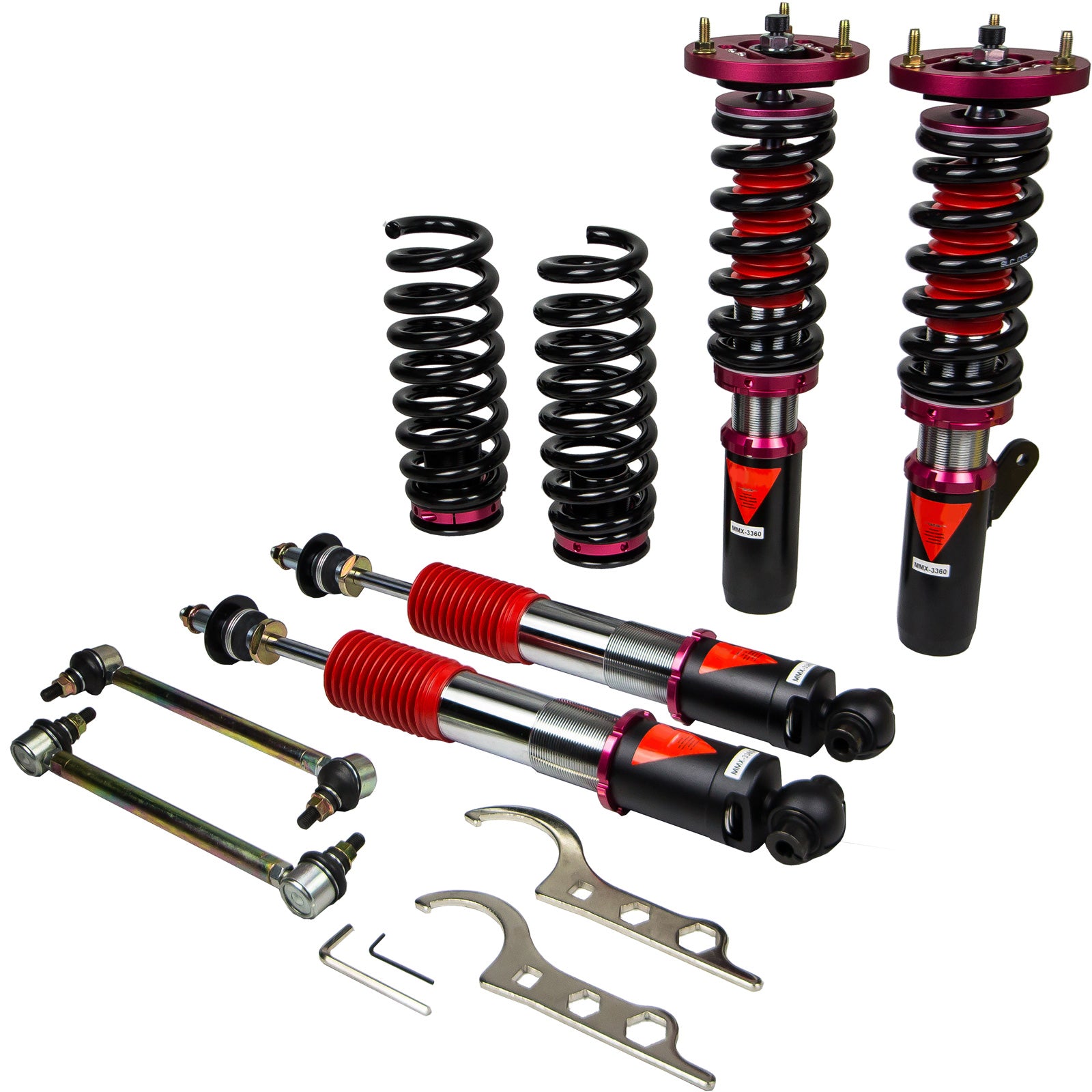MMX3360 MAXX Coilovers Lowering Kit, Fully Adjustable, Ride Height, 40 Clicks Rebound Settings, BMW M3(E90/E92/E93) 07-13