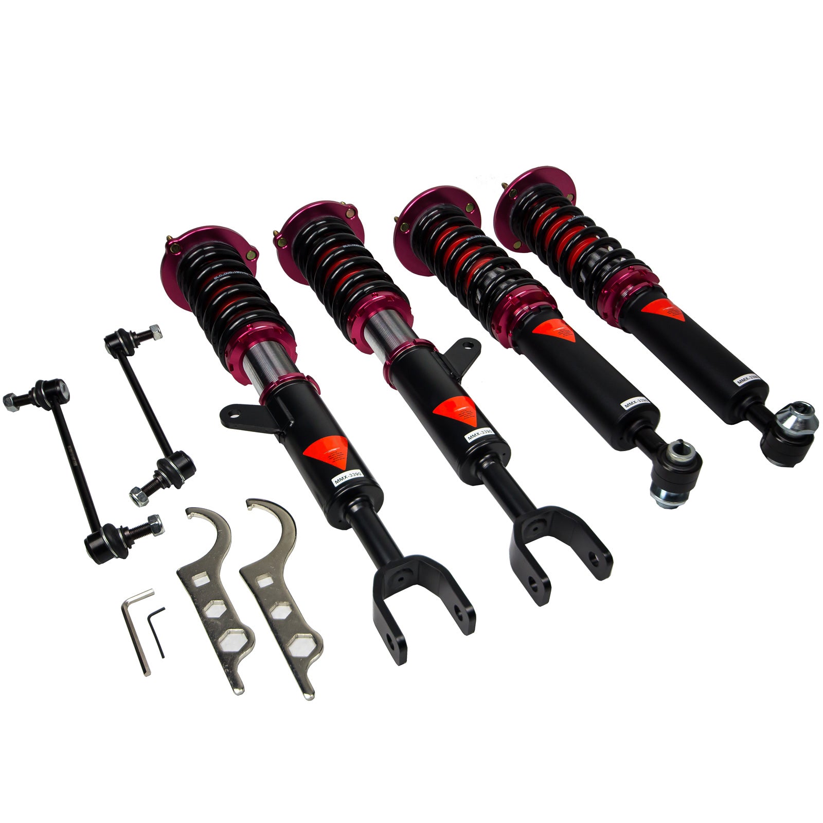 MMX3390-A MAXX Coilovers Lowering Kit, Fully Adjustable, Ride Height, 40 Clicks Rebound Settings, BMW 5-Series(F10) RWD 2010-16