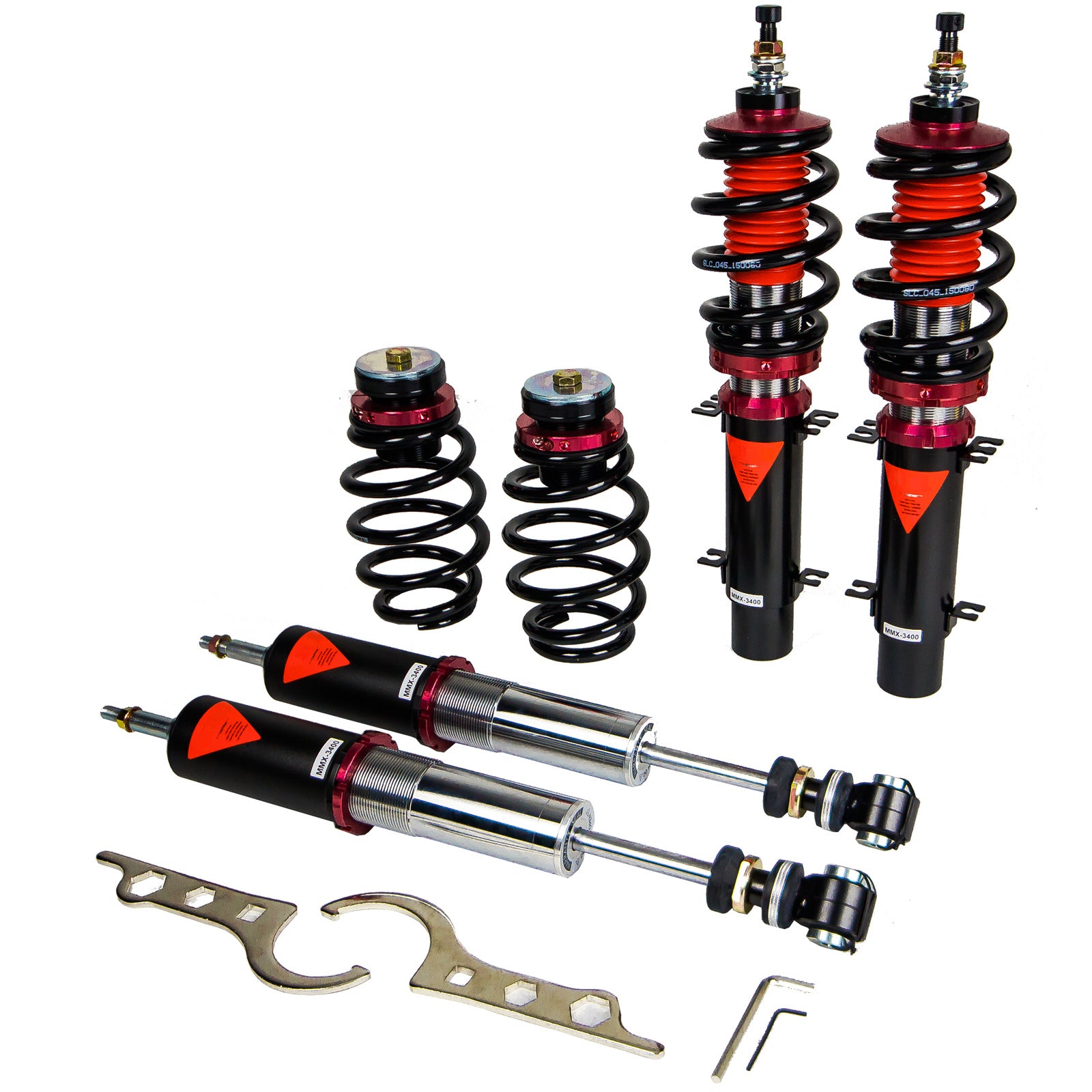 MMX3400-A MAXX Coilovers Lowering Kit, Fully Adjustable, Ride Height, 40 Clicks Rebound Settings, Volkswagen Golf(MK4) 1999-06 FWD ONLY