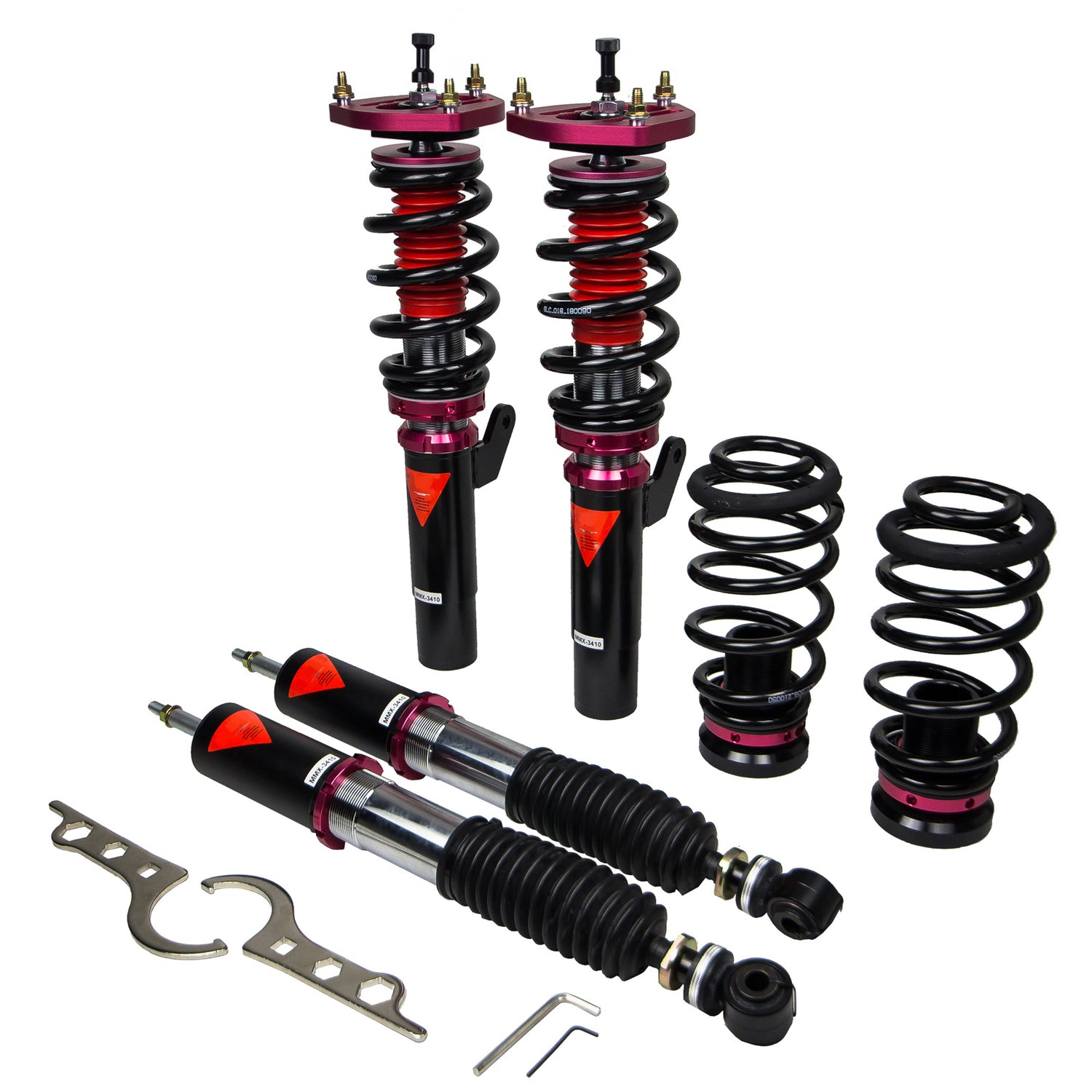 MMX3410 MAXX Coilovers Lowering Kit, Fully Adjustable, Ride Height, 40 Clicks Rebound Settings, Volkswagen Golf(MK5) 06-09(2WD)