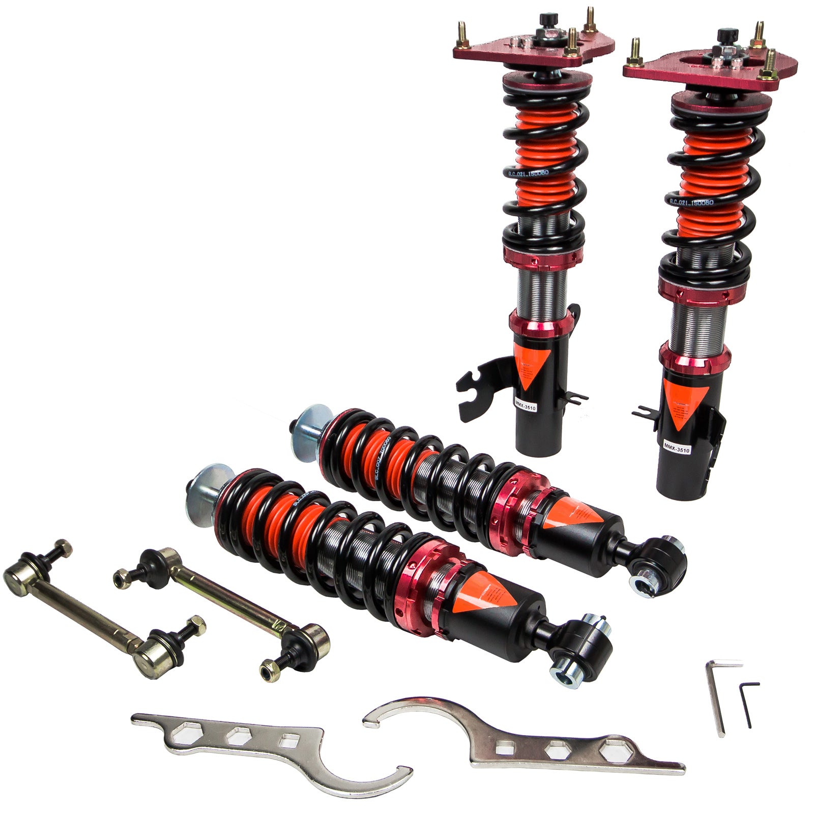 MMX3510-A MAXX Coilovers Lowering Kit, Fully Adjustable, Ride Height, 40 Clicks Rebound Settings, MINI Cooper S(R53) 02-06