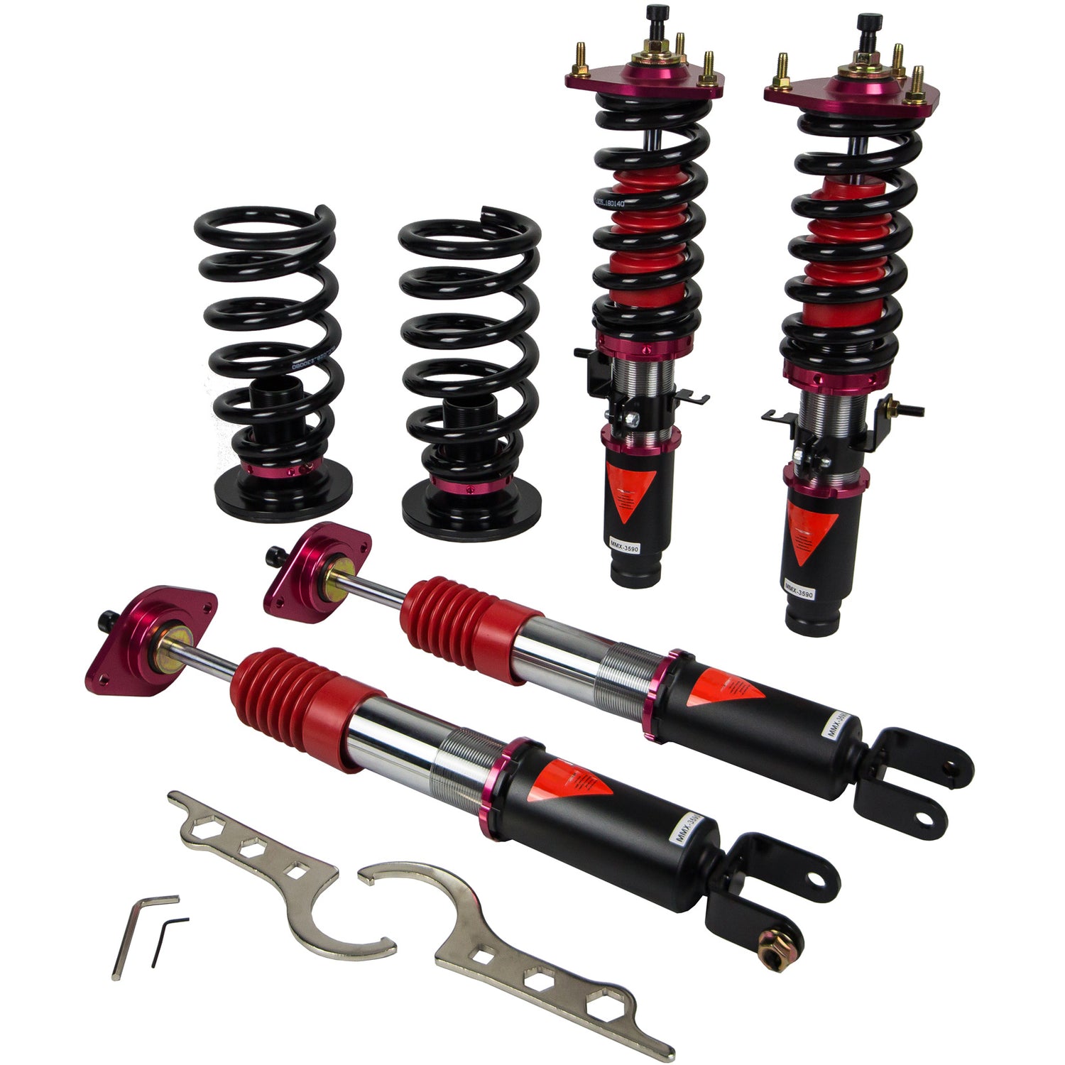 MMX3590 MAXX Coilovers Lowering Kit, Fully Adjustable, Ride Height, 40 Clicks Rebound Settings, Infiniti G35X 2007-08/G37X(V36) 2009-13(AWD)