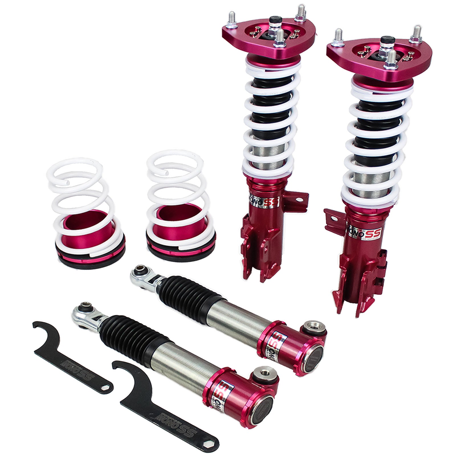 Godspeed MSS0102-B MonoSS Coilover Lowering Kit, Fully Adjustable, Ride Height, Spring Tension And 16 Click Damping, Kia Forte(TD) 2010-13
