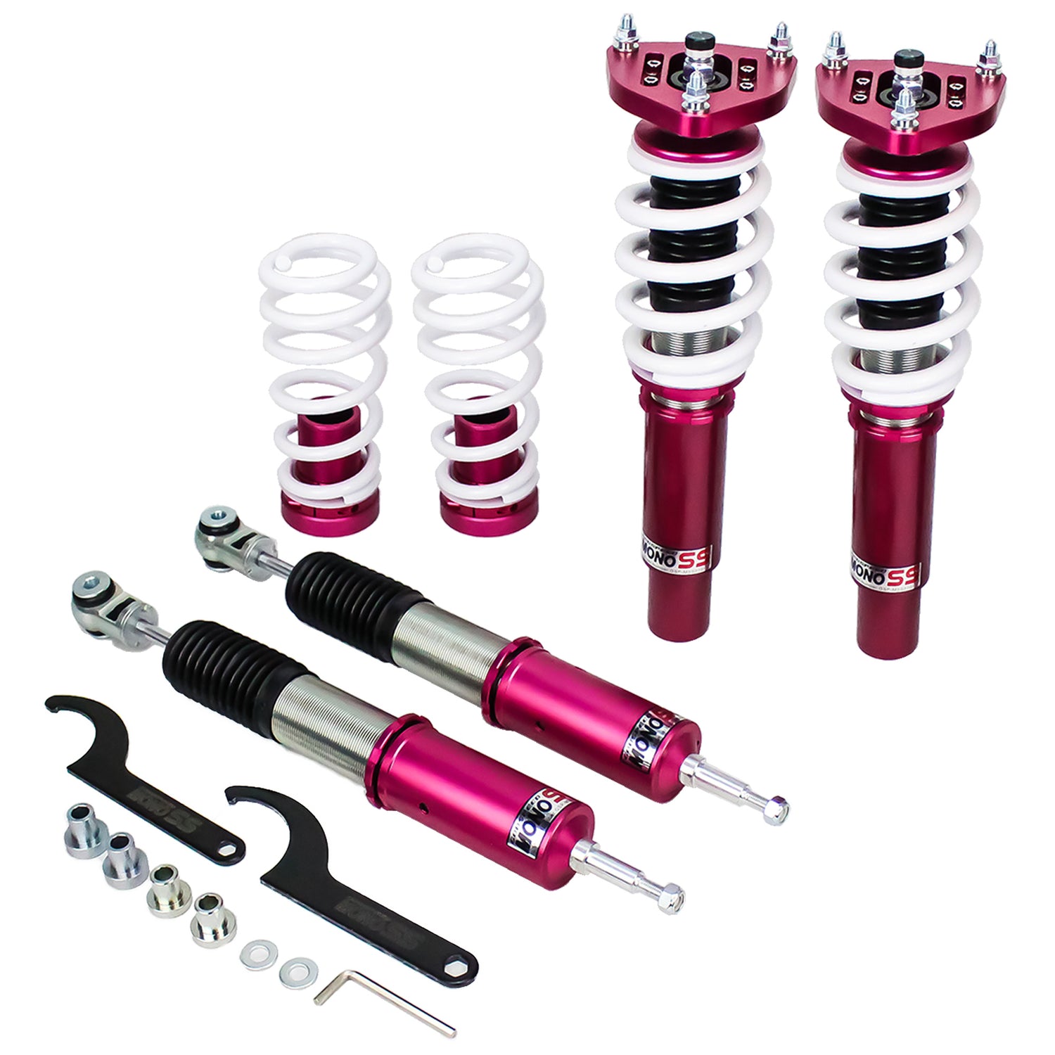 Godspeed MSS0105-A MonoSS Coilover Lowering Kit, Fully Adjustable, Ride Height, Spring Tension And 16 Click Damping, Audi A3(8V) 2014+UP
