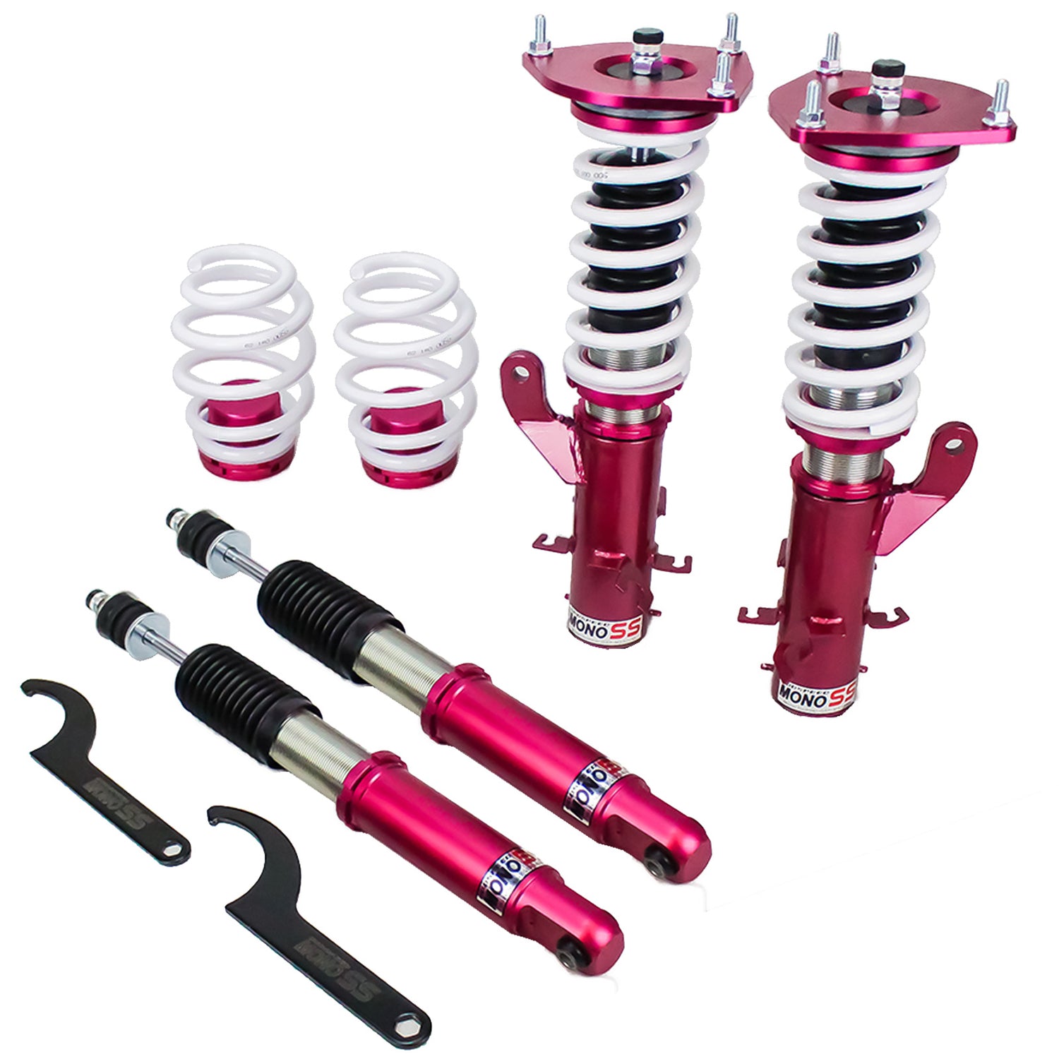 Godspeed MSS0109 MonoSS Coilover Lowering Kit, Fully Adjustable, Ride Height, Spring Tension And 16 Click Damping, Nissan Sentra(B17) 2013-17