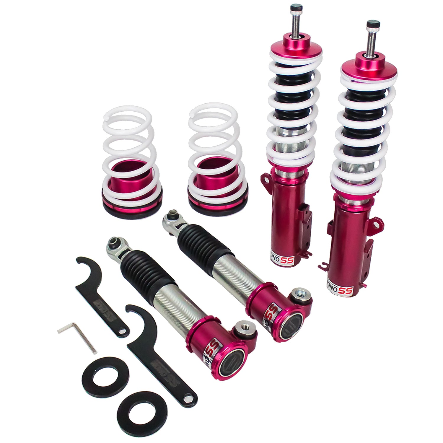 Godspeed MSS0111-A MonoSS Coilover Lowering Kit, Fully Adjustable, Ride Height, Spring Tension And 16 Click Damping, Hyundai Accent(RB) 2012-17