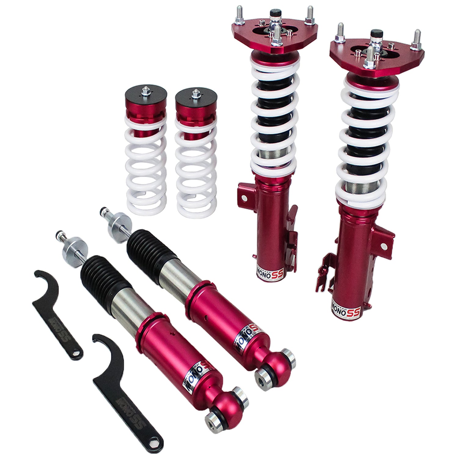 Godspeed MSS0115 MonoSS Coilover Lowering Kit, Fully Adjustable, Ride Height, Spring Tension And 16 Click Damping, Toyota Prius(XW30) 2010-15