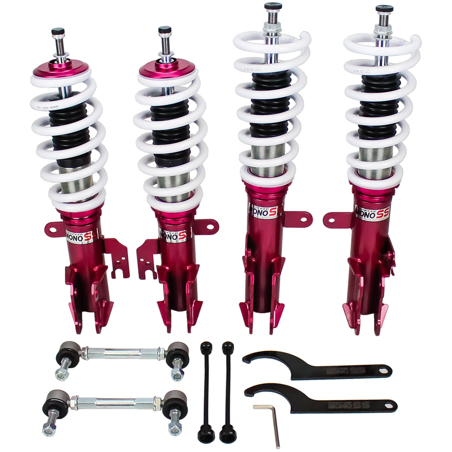 Godspeed MSS0116 MonoSS Coilover Lowering Kit, Fully Adjustable, Ride Height, Spring Tension And 16 Click Damping, Toyota Highlander(XU40) FWD 2008-13