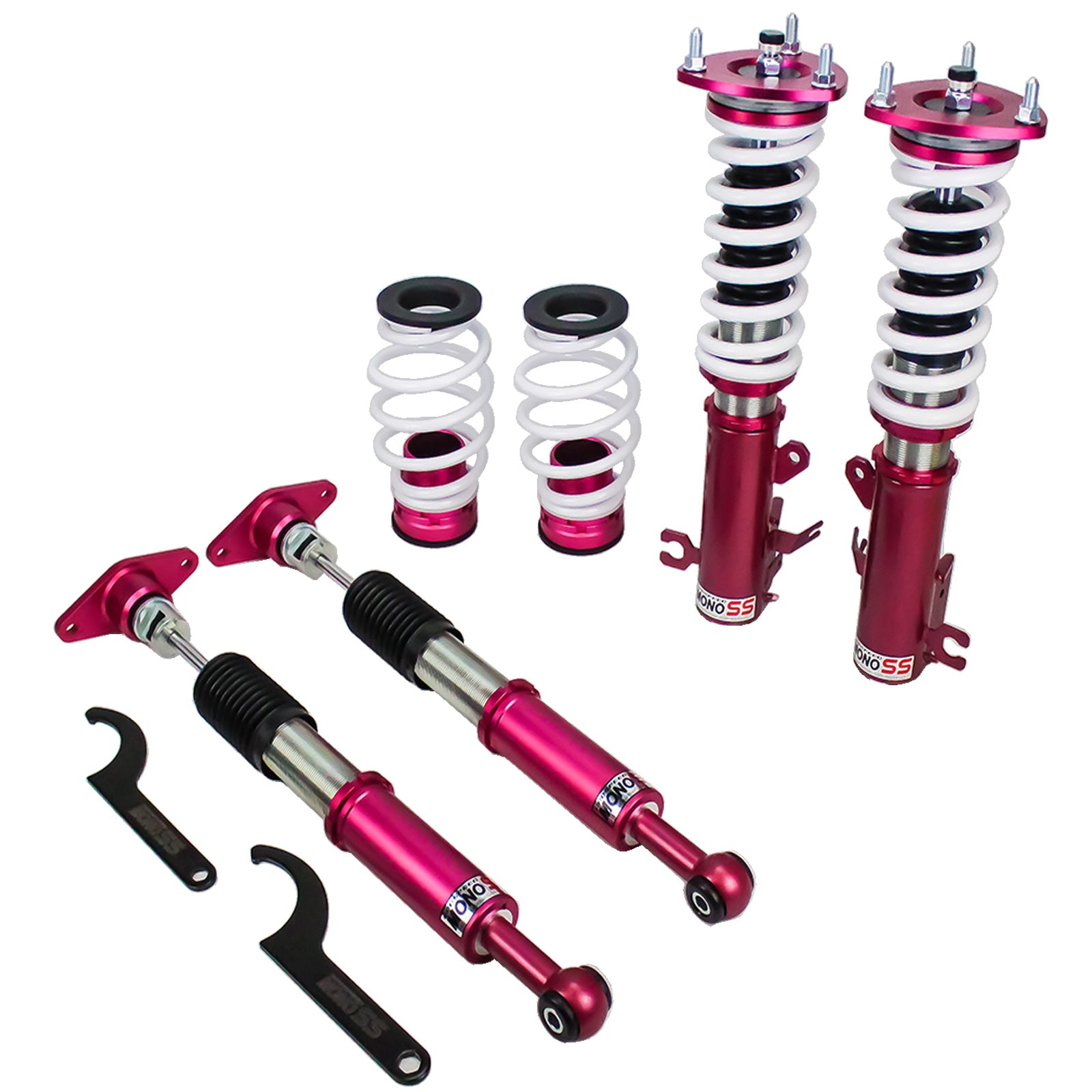 Godspeed MSS0123-A MonoSS Coilover Lowering Kit, Fully Adjustable, Ride Height, Spring Tension And 16 Click Damping, Scion IA 2016/Toyota Yaris IA(DJ/DL) 2017-18