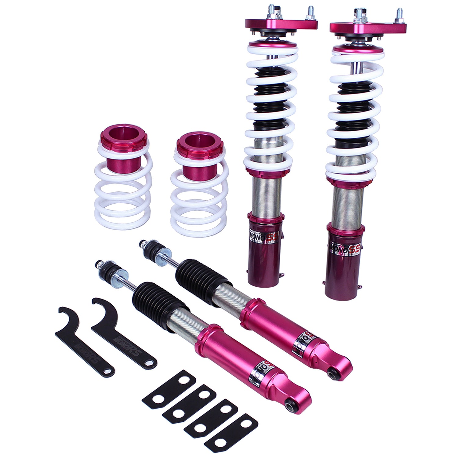 Godspeed MSS0910 MonoSS Coilover Lowering Kit, Fully Adjustable, Ride Height, Spring Tension And 16 Click Damping, Ford Mustang 1994-04