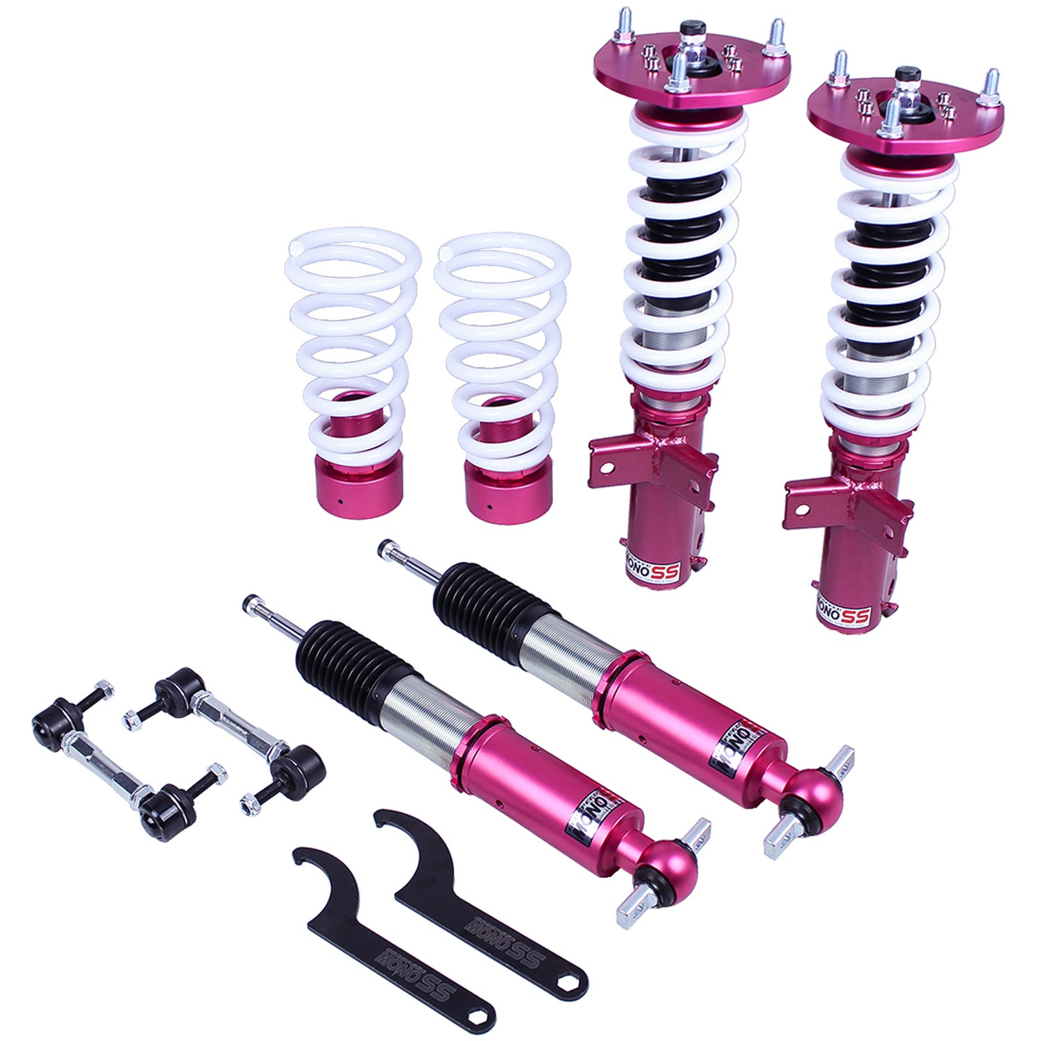 Godspeed MSS1091 MonoSS Coilover Lowering Kit, Fully Adjustable, Ride Height, Spring Tension And 16 Click Damping, Ford Mustang 2015+UP