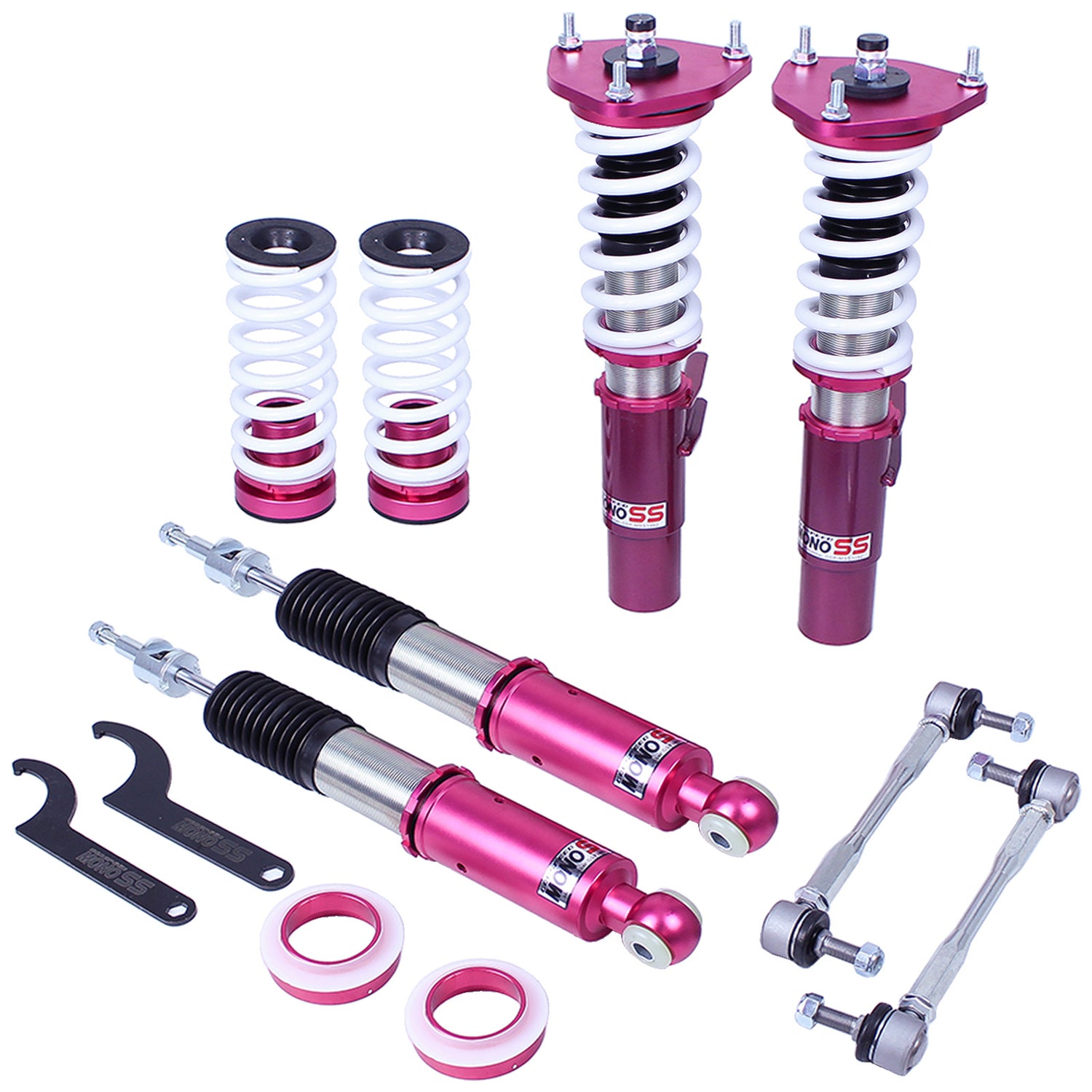 Godspeed MSS1092 MonoSS Coilover Lowering Kit, Fully Adjustable, Ride Height, Spring Tension And 16 Click Damping, Volkswagen Golf R(MK6) 2011-14