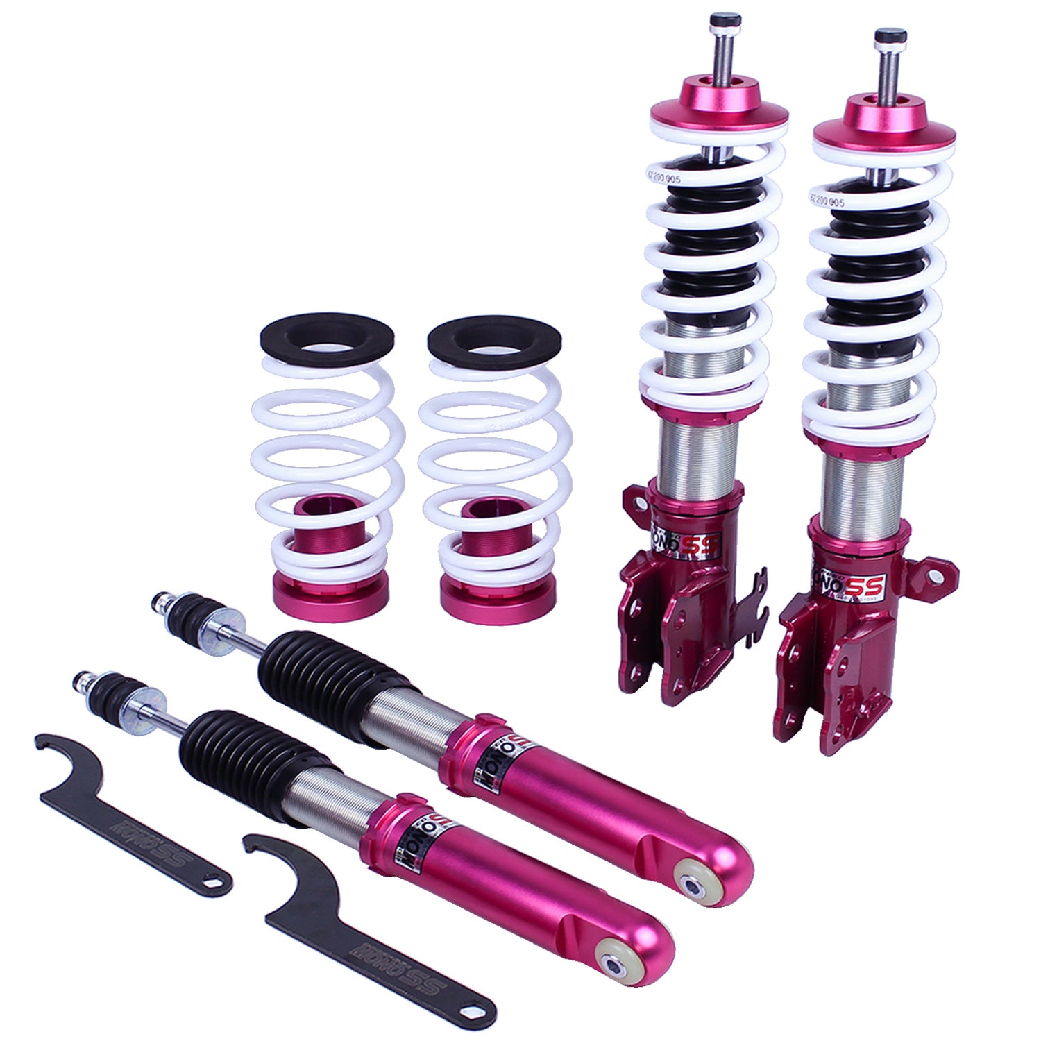 Godspeed MSS1093-A MonoSS Coilover Lowering Kit, Fully Adjustable, Ride Height, Spring Tension And 16 Click Damping, Toyota Yaris(XP90) 2006-11